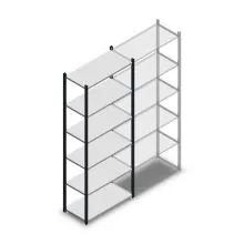 Fachbodenregal Medium Duty 2200x850x400 mm (HxBxT) 6 Ebenen anthrazit Grundregal