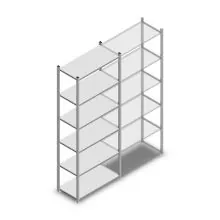 Fachbodenregal Medium Duty 2200x850x400 mm (HxBxT) 6 Ebenen verzinkt Grundregal