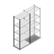 Fachbodenregal Medium Duty 2200x850x500 mm (HxBxT) 5 Ebenen anthrazit Grundregal