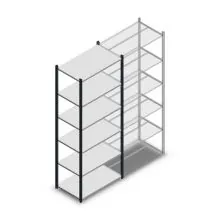 Fachbodenregal Medium Duty 2200x850x500 mm (HxBxT) 6 Ebenen anthrazit Grundregal