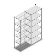 Fachbodenregal Light Duty 2000x850x500 mm (HxBxT) 6 Ebenen Anbauregal