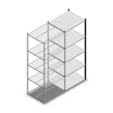 Fachbodenregal Medium Duty 2200x850x700mm (HxBxT) 5 Ebenen anthrazit Anbauregal