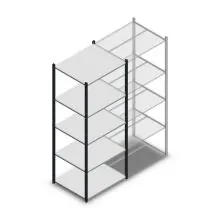 Fachbodenregal Medium Duty 2200x850x700 mm (HxBxT) 5 Ebenen anthrazit Grundregal