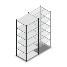 Fachbodenregal Medium Duty 2200x850x700 mm (HxBxT) 6 Ebenen anthrazit Grundregal