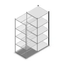 Fachbodenregal Medium Duty 2200x850x800mm (HxBxT) 5 Ebenen anthrazit Anbauregal