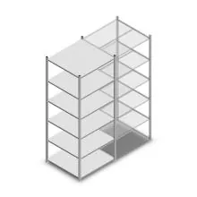Fachbodenregal Light Duty 2000x850x800 mm (HxBxT) 6 Ebenen Grundregal