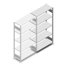 Fachbodenregal Heavy Duty 2000x1000x400 mm (HxBxT) 5 Ebenen 250 kg Anbauregal