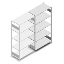 Fachbodenregal Heavy Duty 2000x1000x500 mm (HxBxT) 5 Ebenen 250 kg Anbauregal
