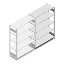 Fachbodenregal Heavy Duty 2000x1300x500 mm (HxBxT) 5 Ebenen 250 kg Anbauregal