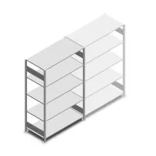 Fachbodenregal Heavy Duty 2000x1300x600 mm (HxBxT) 5 Ebenen 150 kg Grundregal