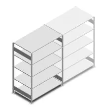 Fachbodenregal Heavy Duty 2000x1300x800 mm (HxBxT) 5 Ebenen 250 kg Grundregal