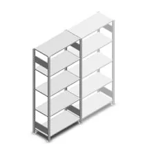 Fachbodenregal Heavy Duty 2000x750x400 mm (HxBxT) 5 Ebenen 150 kg Grundregal