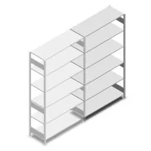 Fachbodenregal Heavy Duty 2500x1300x500 mm (HxBxT) 6 Ebenen 150 kg Anbauregal