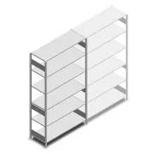 Fachbodenregal Heavy Duty 2500x1300x500 mm (HxBxT) 6 Ebenen 150 kg Grundregal