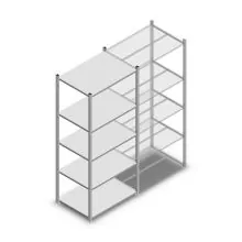 Fachbodenregal Light Duty 2000x850x600 mm (HxBxT) 5 Ebenen Grundregal