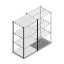 Medium Duty Fachbodenregal 2000x1000x800 mm (hxbxt) 4 Ebenen anthrazit Anfangsregal