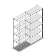 Fachbodenregal Medium Duty 2200x1000x500 mm (HxBxT) 5 Ebenen anthrazit Anbauregal