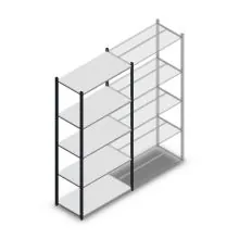 Fachbodenregal Medium Duty 2200x1000x500 mm (hxbxt) 5 Ebenen anthrazit Anfangsregal