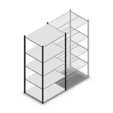 Fachbodenregal Medium Duty 2200x1000x800 mm (hxbxt) 5 Ebenen anthrazit Anfangsregal
