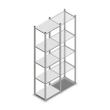 Fachbodenregal Medium Duty 2200x550x400 mm (HxBxT) 5 Ebenen verzinkt Grundregal