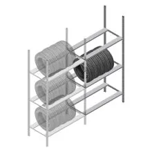 Reifenregal Medium Duty 2000x1000x700 mm (HxBxT) 3 Ebenen Anbauregal