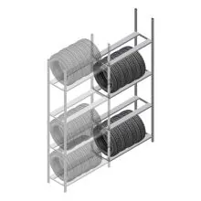 Reifenregal Medium Duty 2500x1000x600 mm (HxBxT) 4 Ebenen Anbauregal