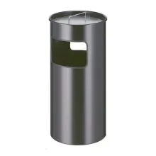Metall-Asche-/Papierbehälter 50 Liter schwarz