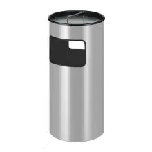 Metall-Asche-Papierbehälter 50 Liter aluminiumgrau