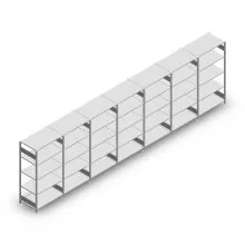 Vorteilsreihe Fachbodenregal Heavy Duty 2000x7000x600 mm (HxBxT) 5 Ebenen 250 kg