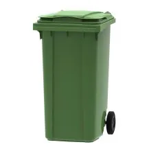 Abfallbehälter, mobiler Rollcontainer 240 Liter grün