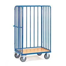 Paketwagen, Transportwagen 1000x700x1800 mm (HxBxT) 600 kg mit 3 Wänden mit Streben