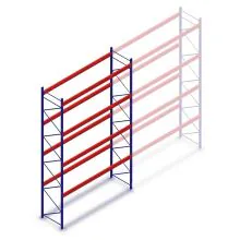 Gebrauchtes Armes Palettenregal 4950x2700x1100 mm (HxBxT) 4 Ebenen Grundregal