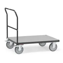 Plattformwagen, Schiebegriffwagen 600 kg mit Schiebegriff 1000x600 anthrazit
