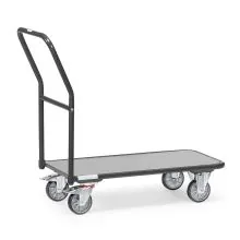 Plateauwagen, Plattformwagen, Transportkarre 250 kg mit Schiebegriff 1000x600 anthrazit