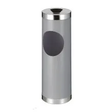 Robuster stählerner Asche-/Papierbehälter aluminiumgrau