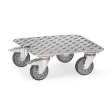 Rollplatte 250 kg 500x500 mit Aluminium-Kwintet-Plattform und Handgriff