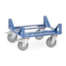 Rollplatte 400 kg 500x500 mit Bügelkonstruktion für Rollen und Fässer