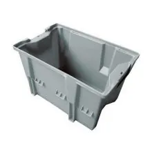Stapelbare, nestbare Transportkiste DLK1C 480x312x200 mm (lxbxh) grau