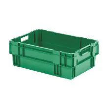 Stapelbare, nestbare Transportkiste DTK0 600x400x210 mm (lxbxh) grün