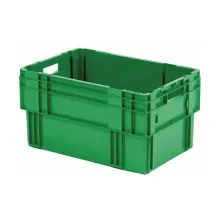 Stapelbare, nestbare Transportkiste DTK0 600x400x320 mm (lxbxh) grün