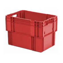 Stapelbare, nestbare Transportkiste DTK0 600x400x420 mm (lxbxh) rot