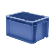 Stapelbare Transportkiste TK0 200x100x120 mm (lxbxh) blau