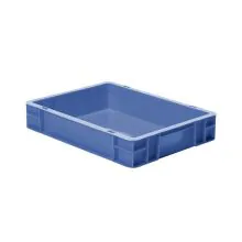 Stapelbare Transportkiste TK0 400x300x75 mm (lxbxh) blau