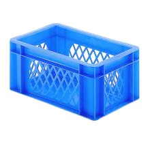 Stapelbare Transportkiste TK1 300x200x145 mm (lxbxh) blau