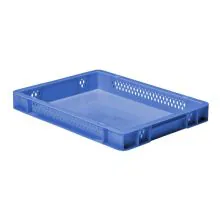 Stapelbare Transportkiste TK1 400x300x50 mm (lxbxh) blau