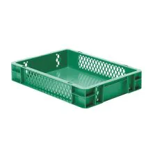 Stapelbarer Transportkasten TK1 400x300x75 mm (lxbxh) grün