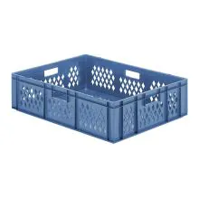 Stapelbare Transportkiste TK1 800x600x210 mm (lxbxh) blau