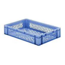 Stapelbare Transportkiste TK2 600x400x120 mm (lxbxh) blau