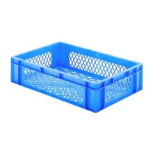Stapelbare Transportkiste TK2 600x400x145 mm (lxbxh) blau