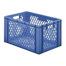 Stapelbare Transportkiste TK2 600x400x320 mm (lxbxh) blau